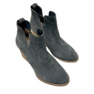 BLONDO Irving Gray Wedge Waterproof Bootie, Pull-On, Sz 8